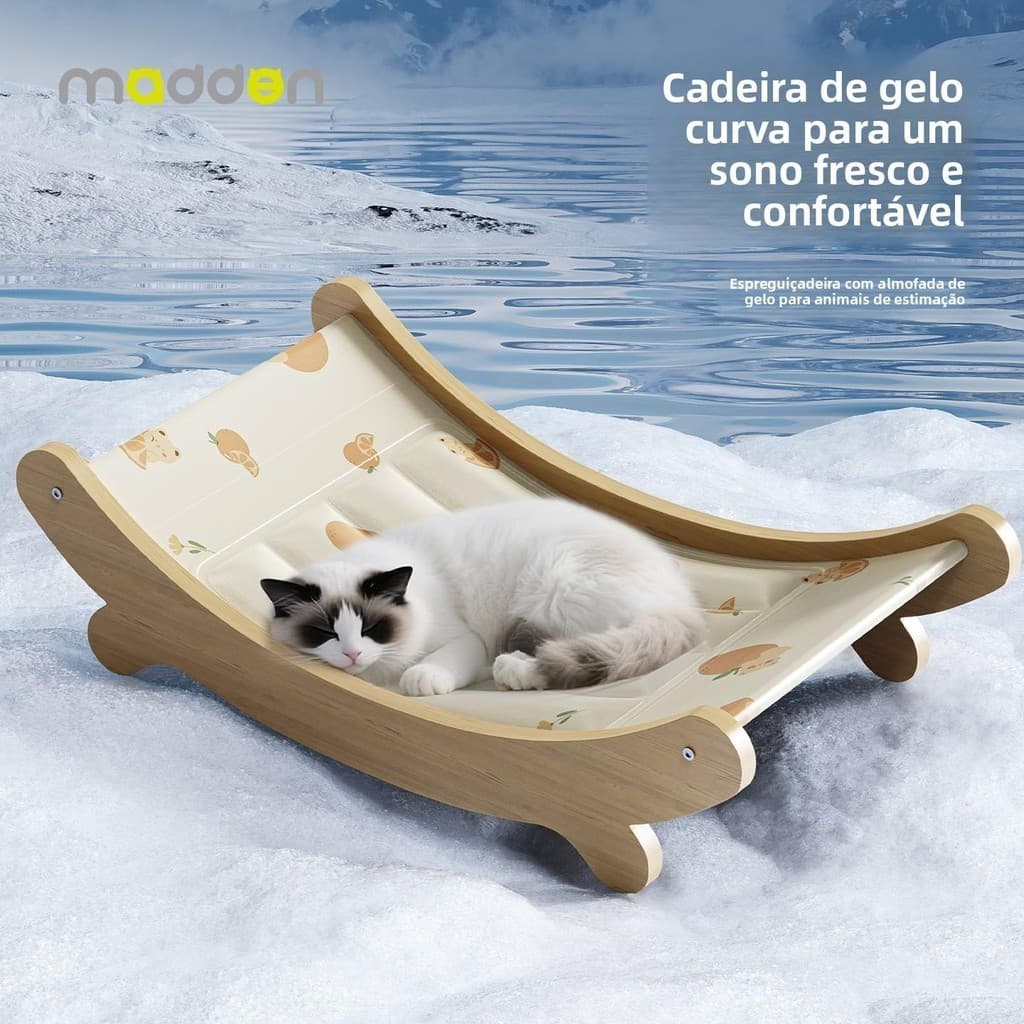 Cama Pet Refrescante – Tapete Gelado Anti-Calor p/ Gatos e Cães no Verão
