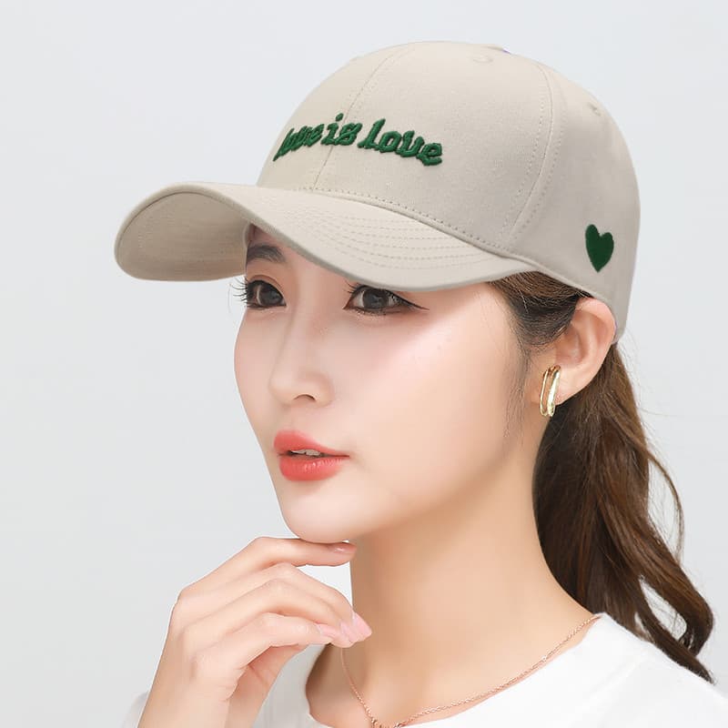 Novo estilo chapéu feminino versão coreana na moda bordado boné de beisebol esportes ao ar livre guarda-sol chapéu de so
