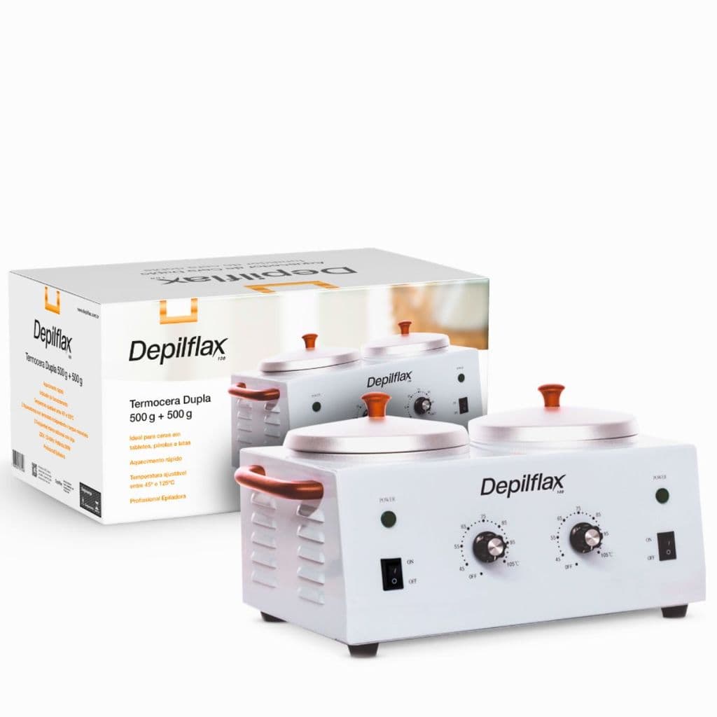 Termocera Elétrica Dupla Depilflax 2 Cubas 500g