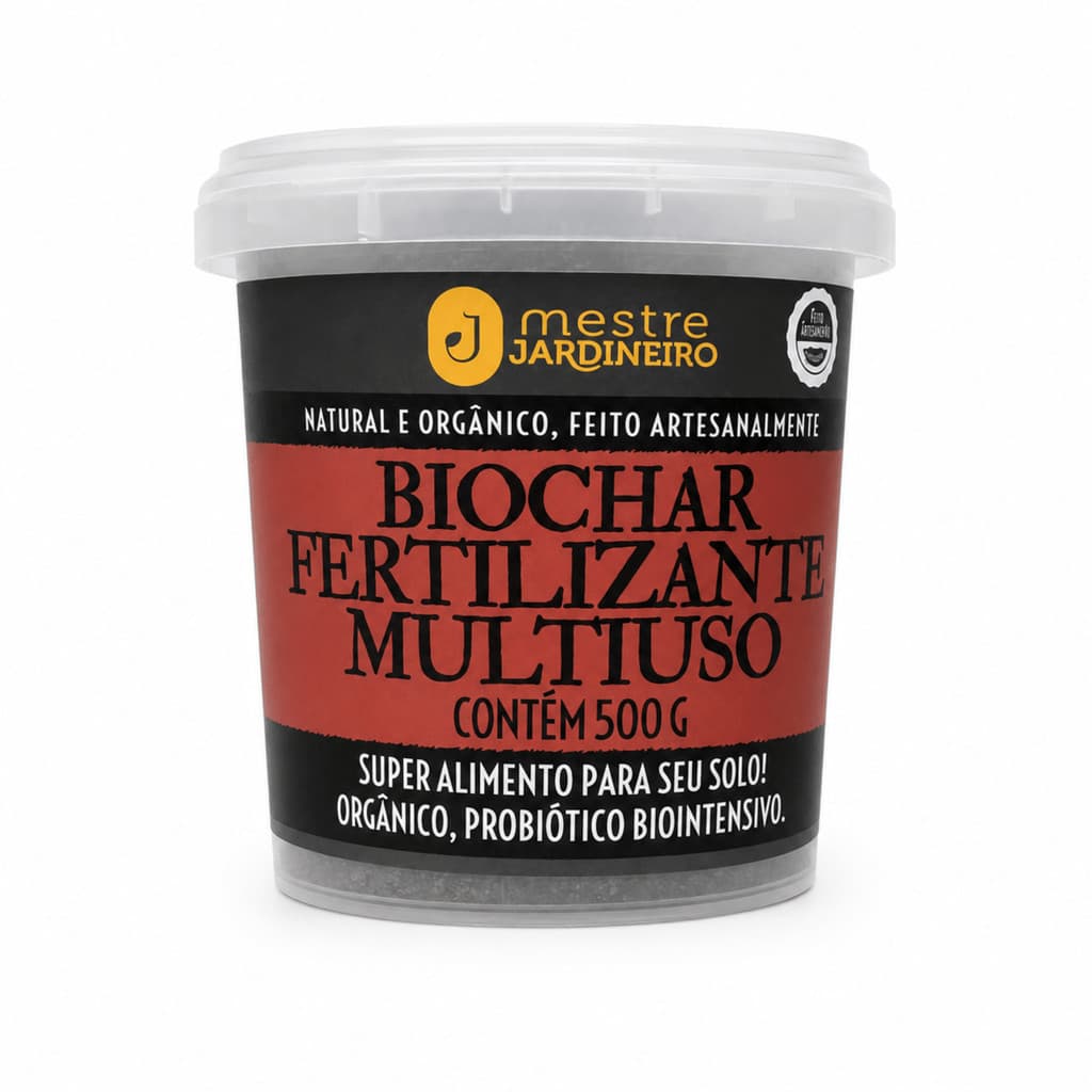 Biochar Fertilizante Multiuso Pote 500g Orgânico