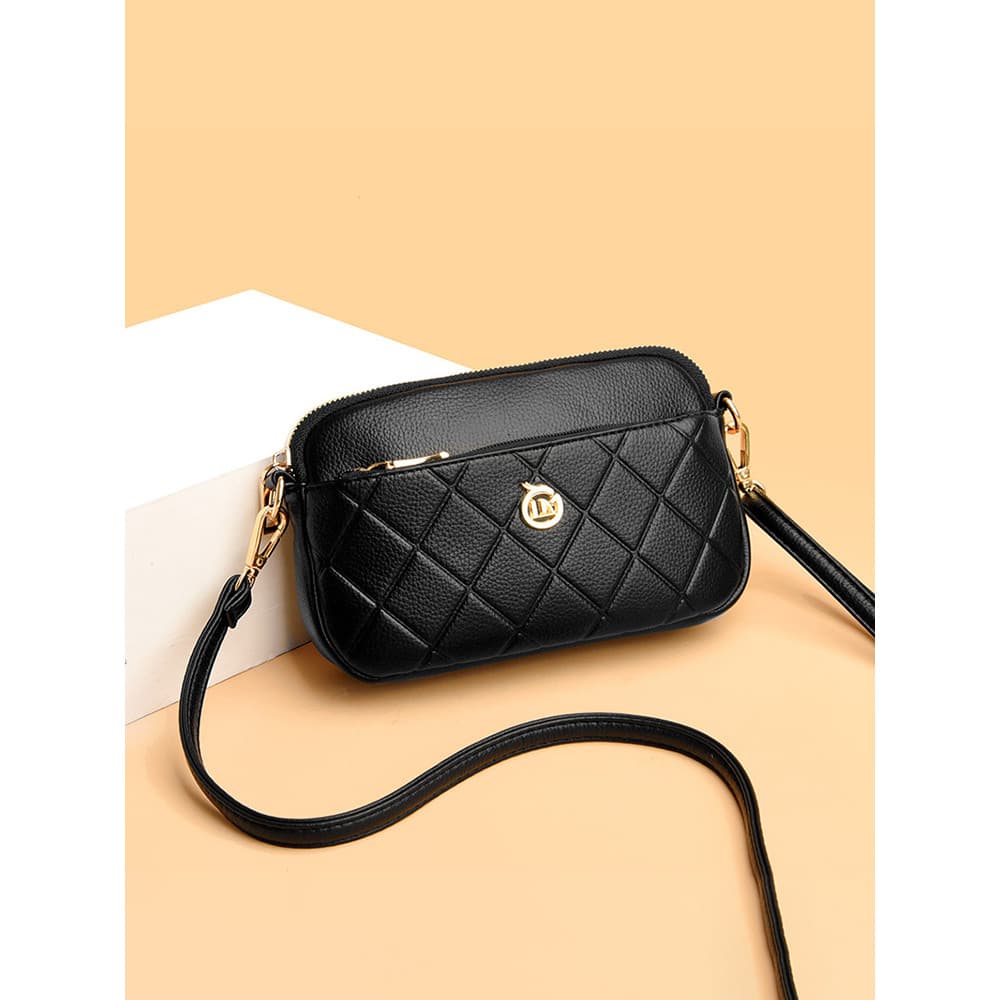 Pequena bolsa quadrada pequena feminina Cross-body High-end sentir 2025 novo estilo bolsa de ombro couro macio senhoras