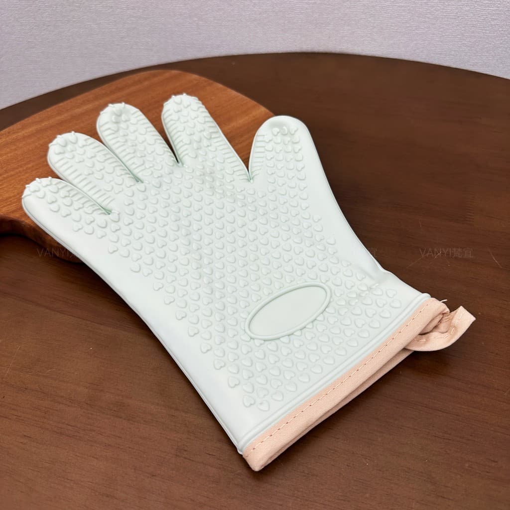 Luvas anti-escaldantes isolamento térmico engrossado resistente a altas temperaturas Silicone forno de cozinha dedicado
