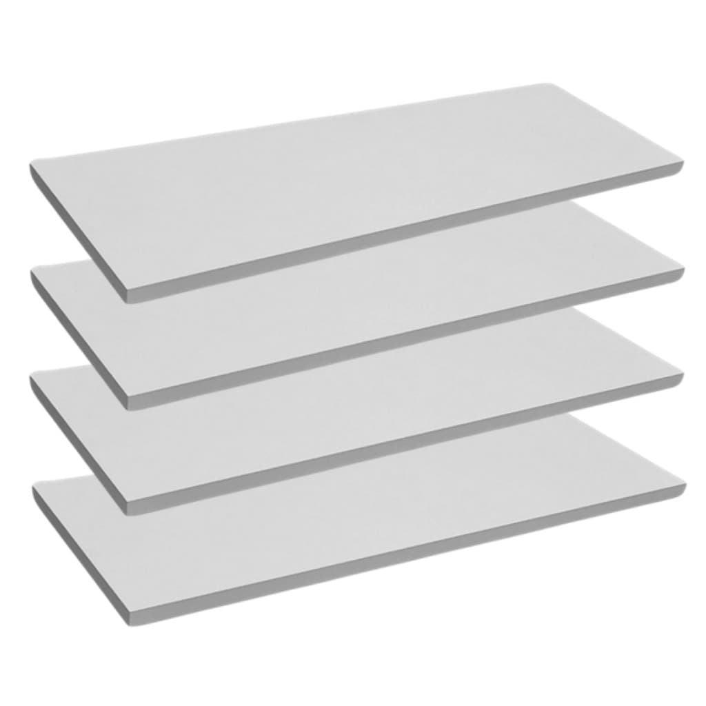 Kit 4 x Prateleira 40x20 Tabua Lisa Branca 15mm Premium Resistente