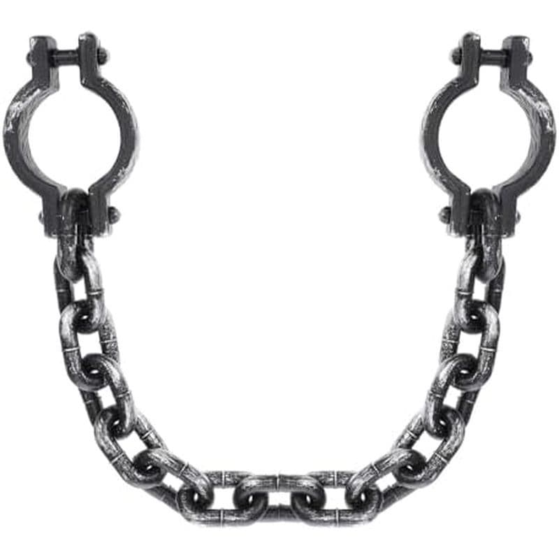 FRCOLOR Manilhas De Pulso Elos De Corrente De Prisão 35.03 Pol . Comprimento Total Com 1.06 De Diâmetro Preto Halloween