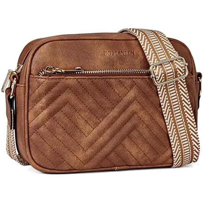 BOSTANTEN Bolsas Crossbody Acolchoadas Para Mulheres De Couro Vegano Ombro Com Alça Larga