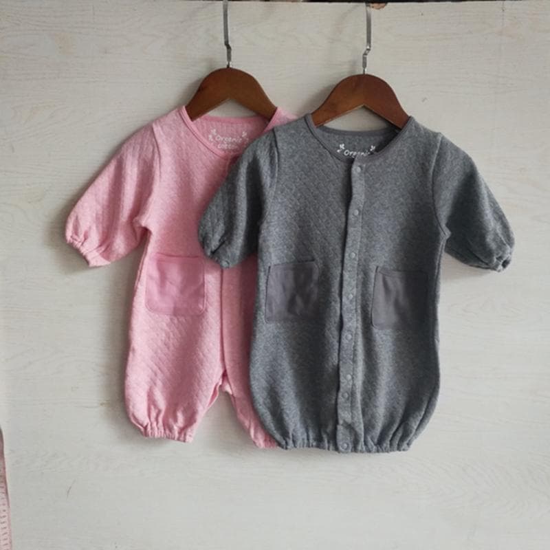 Original comércio exterior japonês cauda bens infantil algodão orgânico manga comprida macacão camada de ar macacão do b