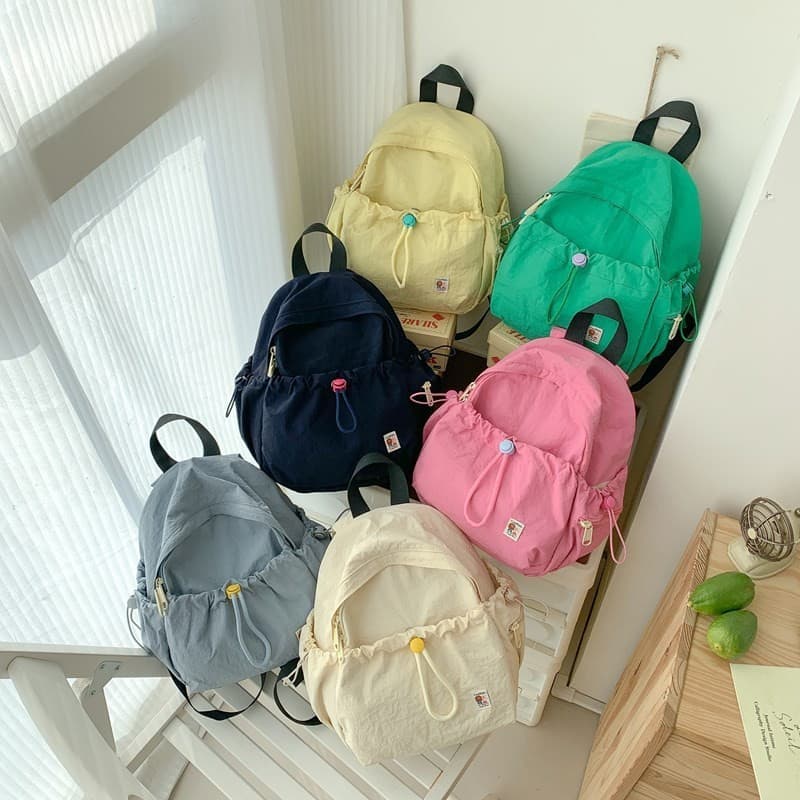 Mochila Escolar Infantil-Cor Macaron Minimalista Para Meninos E Meninas MXT9