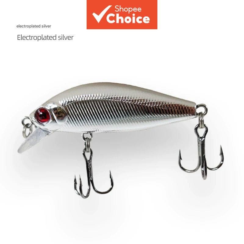 Isca De Minhoca Afundando , Crankbait Artificial Banhado A Prata De 6g/55 Mm (Pacote Único)