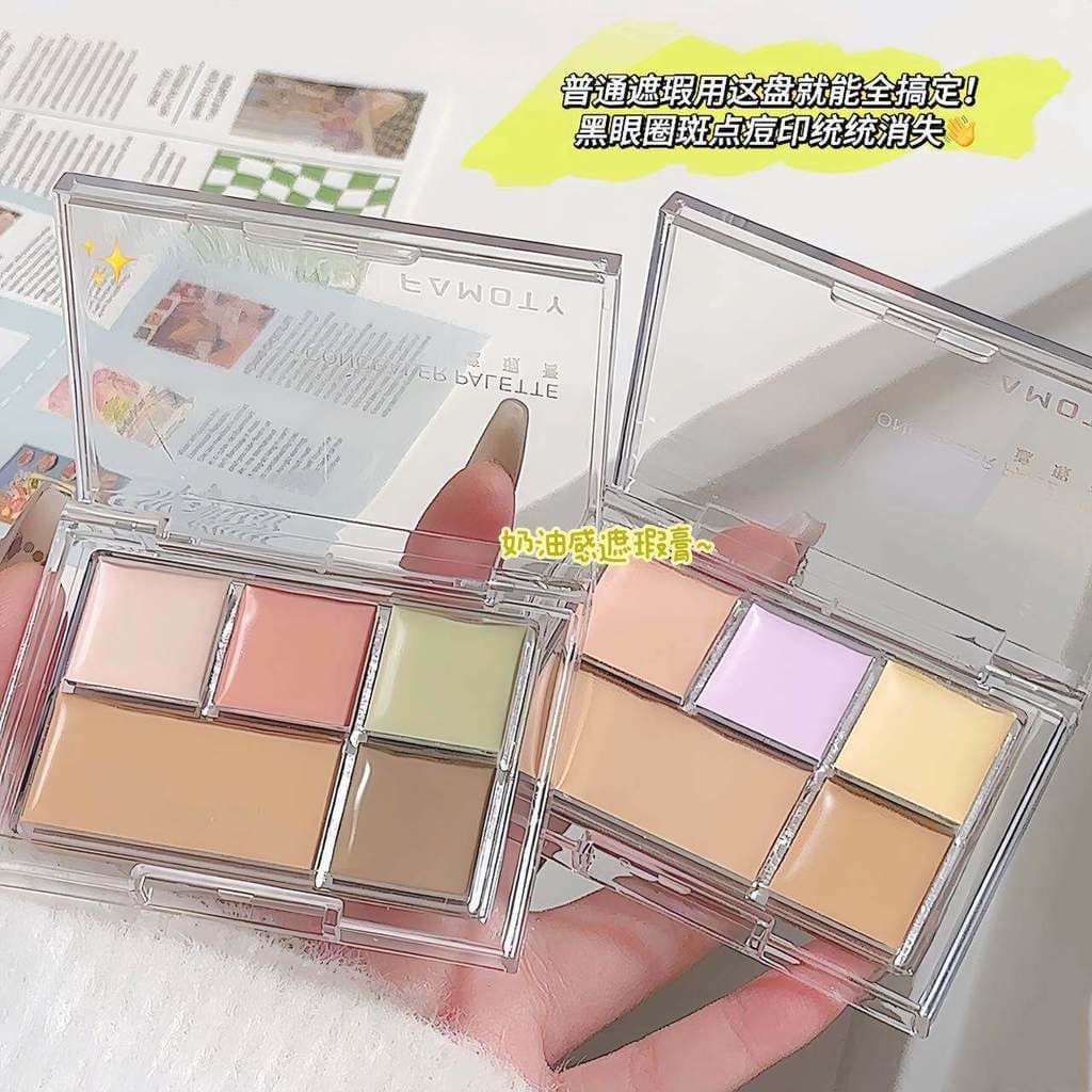 [Youpin] Five-color concealer to cover dark circles and tear troughs, contouring foundation, brightening primer, afforda