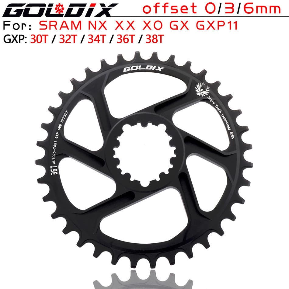Coroa Direct Mount Padrão Sram 30/32/34/36/38 Offset 3/6mm . 3RVX em português