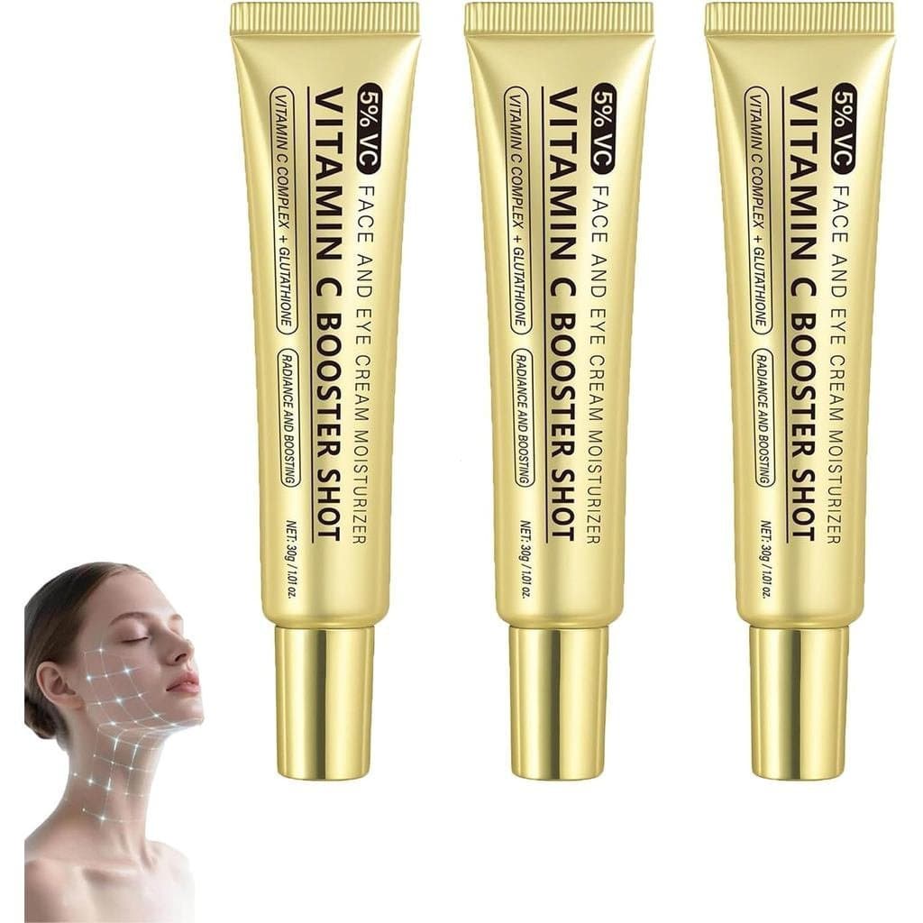 Sérum Potenciador de Vitamina C, Creme Essência Iluminador Antirrugas com Vitamina C, Tônico Iluminador e Hidratante, Me