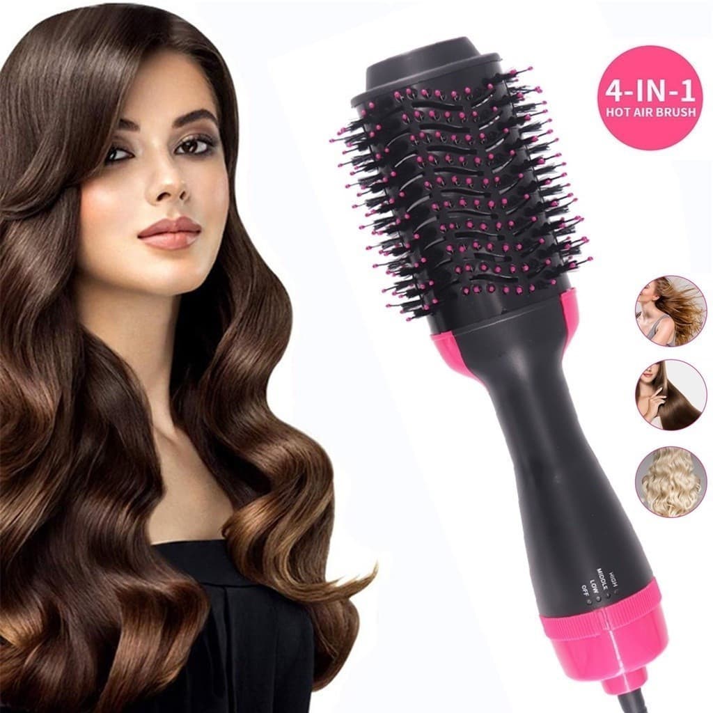 5 Em 1 Ferramenta De Modelagem De Cabelo Encaracolado Escova De Ar Quente Alisador