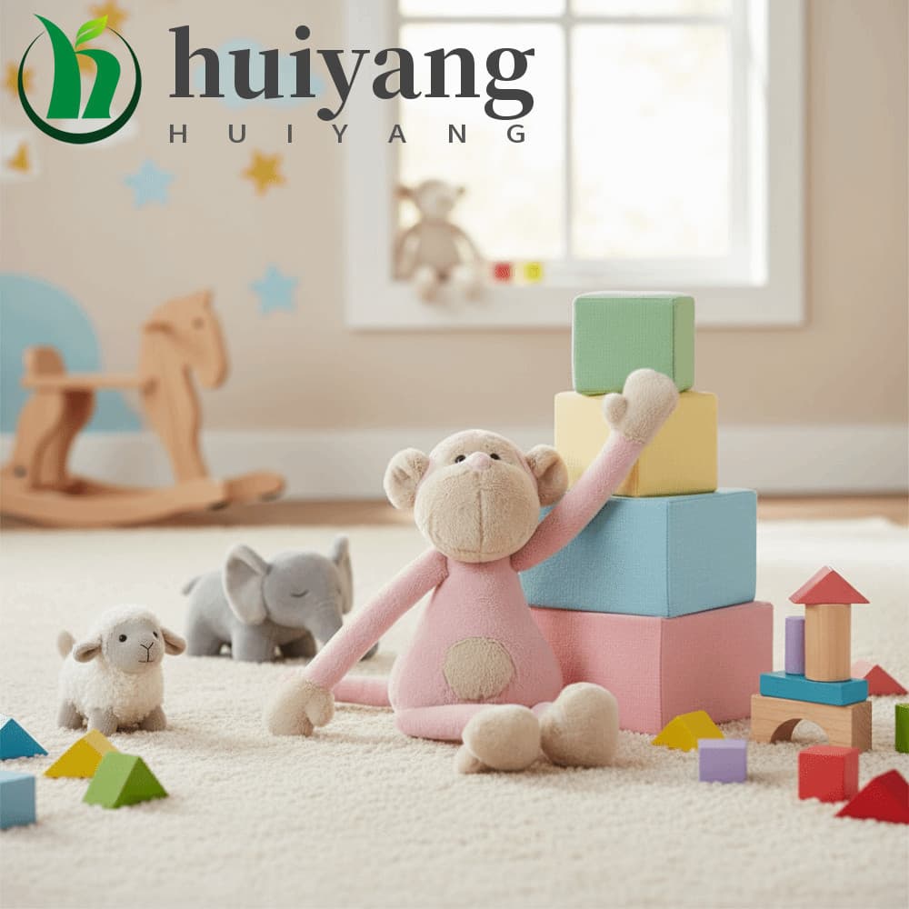 HUIYANG Bicho De Pelúcia , Brinquedos De Macaco Kawaii Super Macios , Ótimo Brinquedo Calmante Macio Rosa Para Adolescen