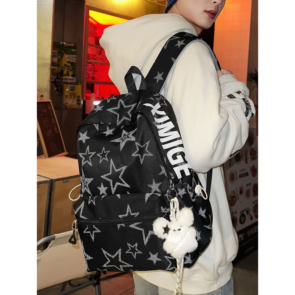 Estilo escuro street Wear mochila das mulheres dos homens do ensino médio estudantes universitários de alto valor mochil