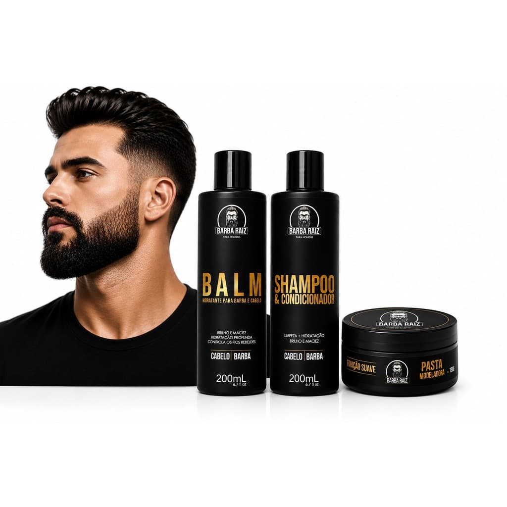 Kit Pasta modeladora Shampoo +Condicionador e Balm