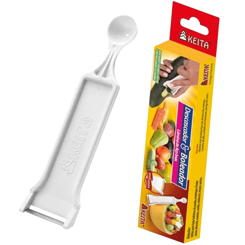 Descascador De Batata e Boleador de Legumes e Frutas  Aço Inox 2 Em 1 Keita