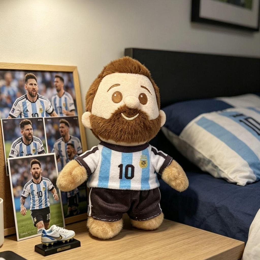 Genuíno 2026 Copa do Mundo de Futebol Argentina Messi Boneca Figura de Pelúcia Boneca Estrela Comemorativa Enzo