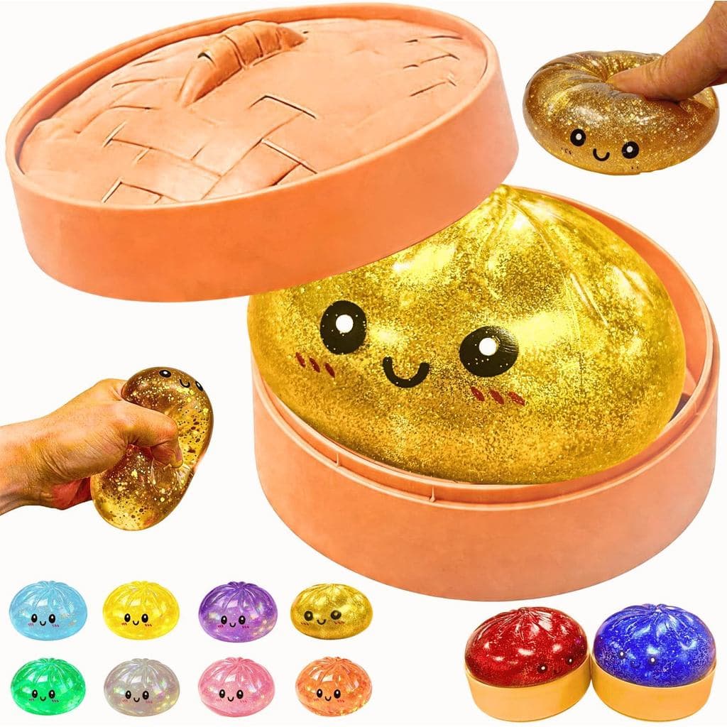 Squishy De Bolinho De Glitter , Squishies Com Caixa De Vapor , Bolas De Estresse De Aumento Lento , Brinquedos Sensoriai