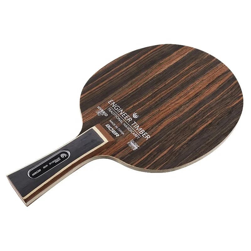 Raquete de Tênis de Mesa Boer de, Base de Ébano, 7 Camadas, Lâmina de Ping Pong, Placa Inferior, Raquete