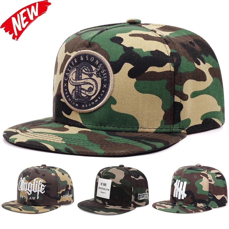 Camuflagem snapback cap Para Homens Boné De hip-hop vintage Jovem Viseira Exterior Mulher