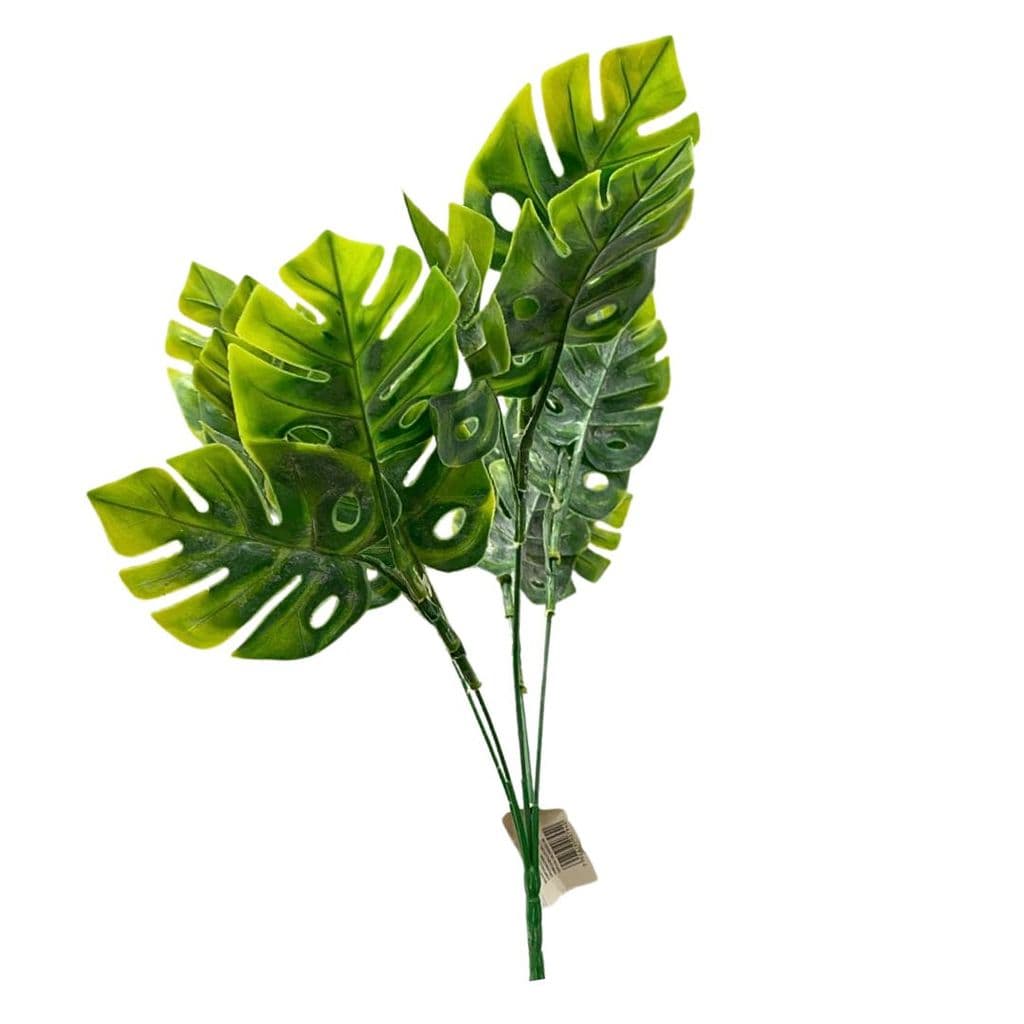 Folhagem Artificial Costela de Adão 38cm - Bella Garden