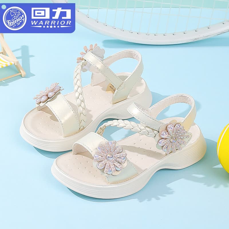 Puxar para trás sapatos infantis meninas sandálias 2026 verão genuíno sapatos casuais poliuretano sapatos de sola macia