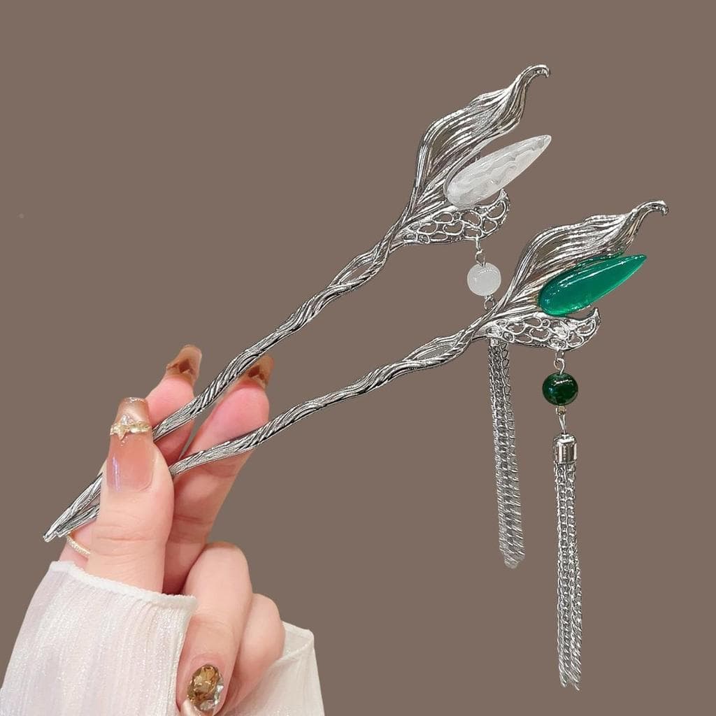 Retro gota de água borla hairpin feminino High-End nicho bobina hairpin moda All-Match hairpin Cheongsam acessórios para