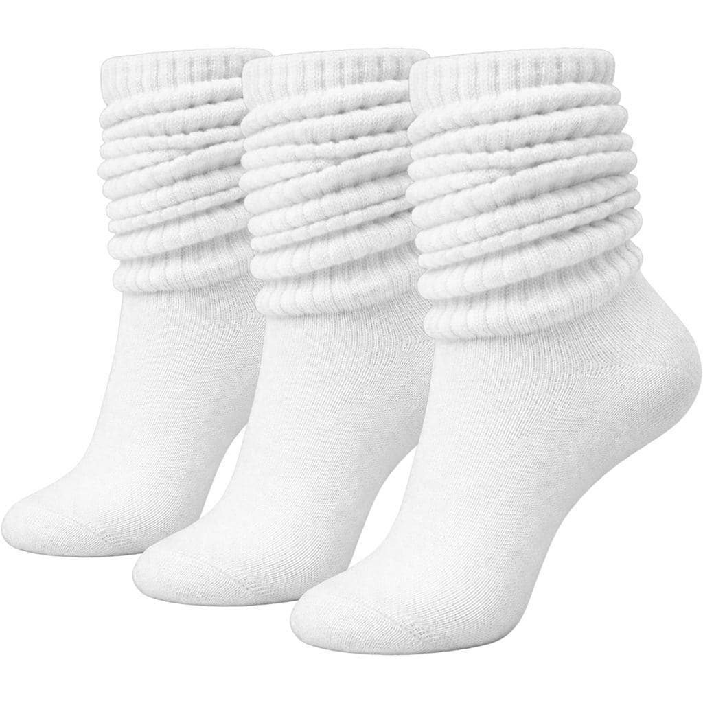 Winterlace Pacote com 3 Pares de Meias Casuais Femininas, Meias Macias Extra-Longas Elásticas até o Joelho, Pacote em Gr