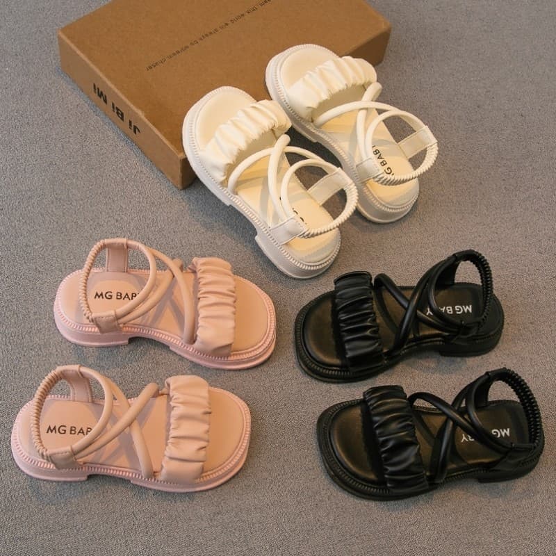 Meninas sandálias 2024 verão novo estilo sapatos infantis meninas princesa sapatos sola macia Anti-deslizamento sapatos