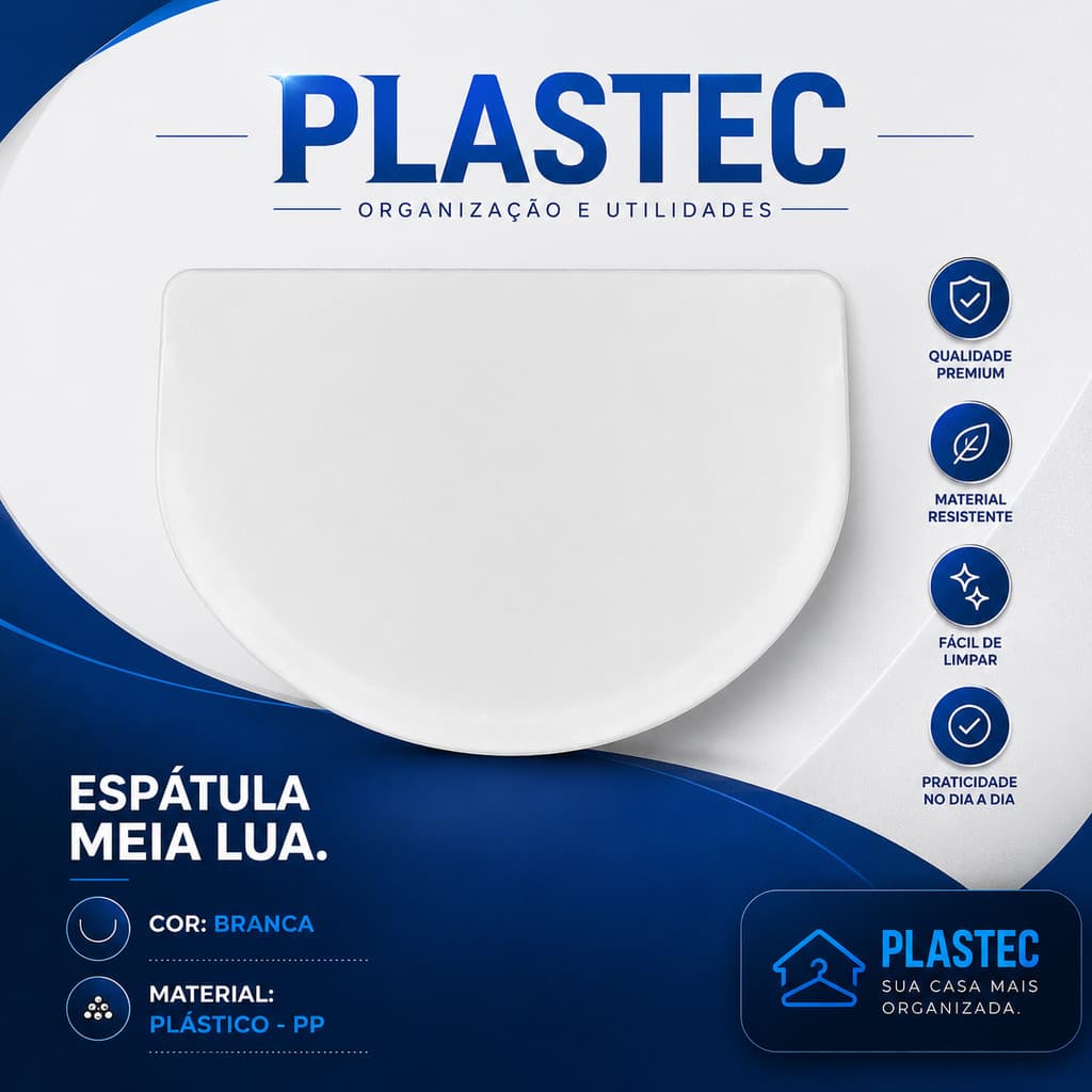 Raspadeira Meia Lua - Espátula Espalha Glacê Decora Bolo Branco