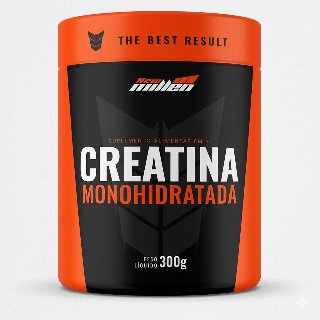 Creatina, New Millen, Creatina 300g, Suplemento Academia, Massa Muscular, Creatina Monohidratada