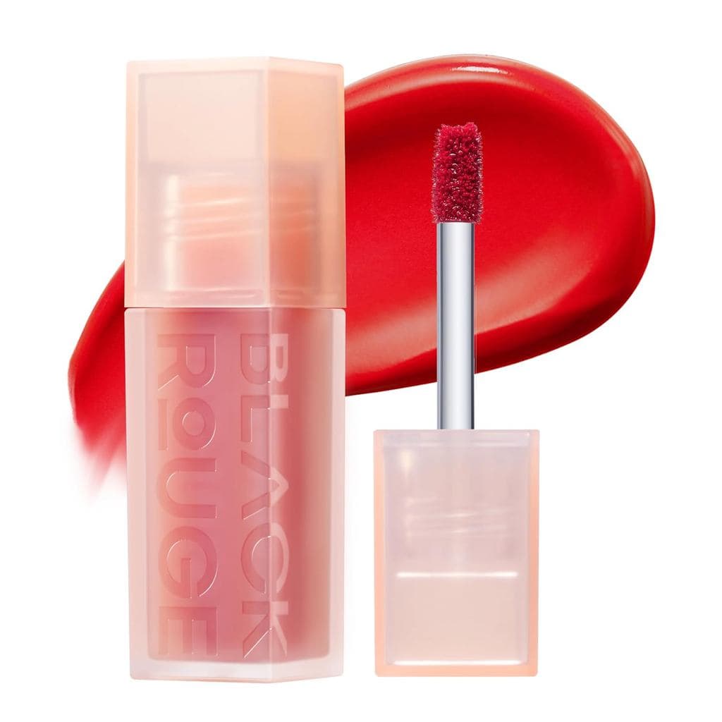 BLACK ROUGE, Double Layer Over Velvet Sweet Tangerine, DL27 Juicy Apple – Batom Líquido Coreano com Efeito Brilhante e A