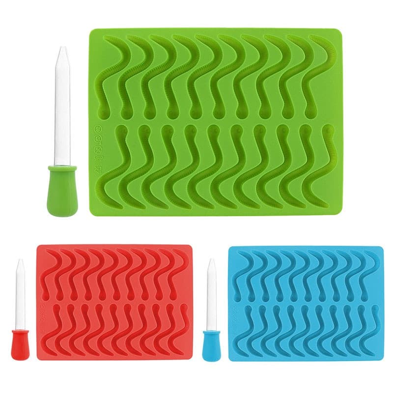 1 molde de silicone para chocolate oco, bandeja para tubos de gelatina, utensílio para bolos CSGG