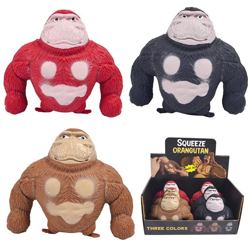 Macaco Gorila Estica Esmaga Fidget Toys Antiestresse Apertar - Dm Toys