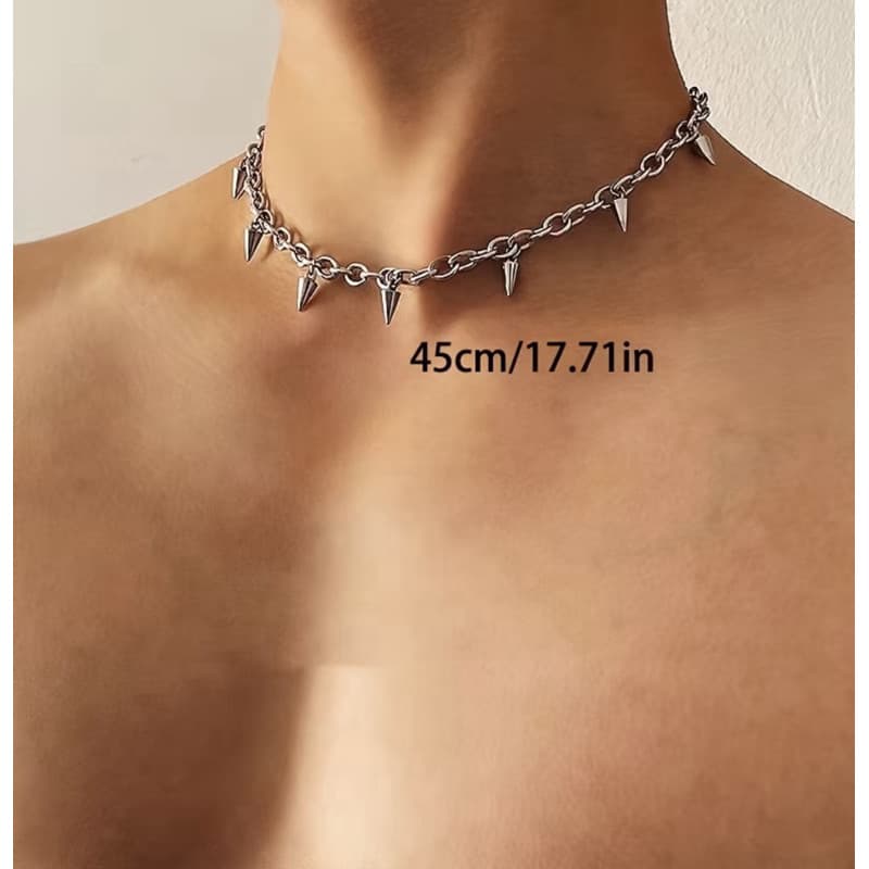 Colar Unissex Individual Temperamento Fácil Punk Hip-Hop Cone Niche Fashion