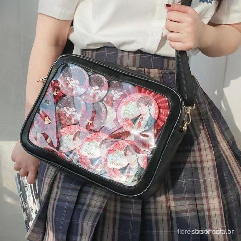 SCOFIE Sólido Cor Itabag , Saco Com Zíper PU Sacos Transparentes De Algodão Boneca