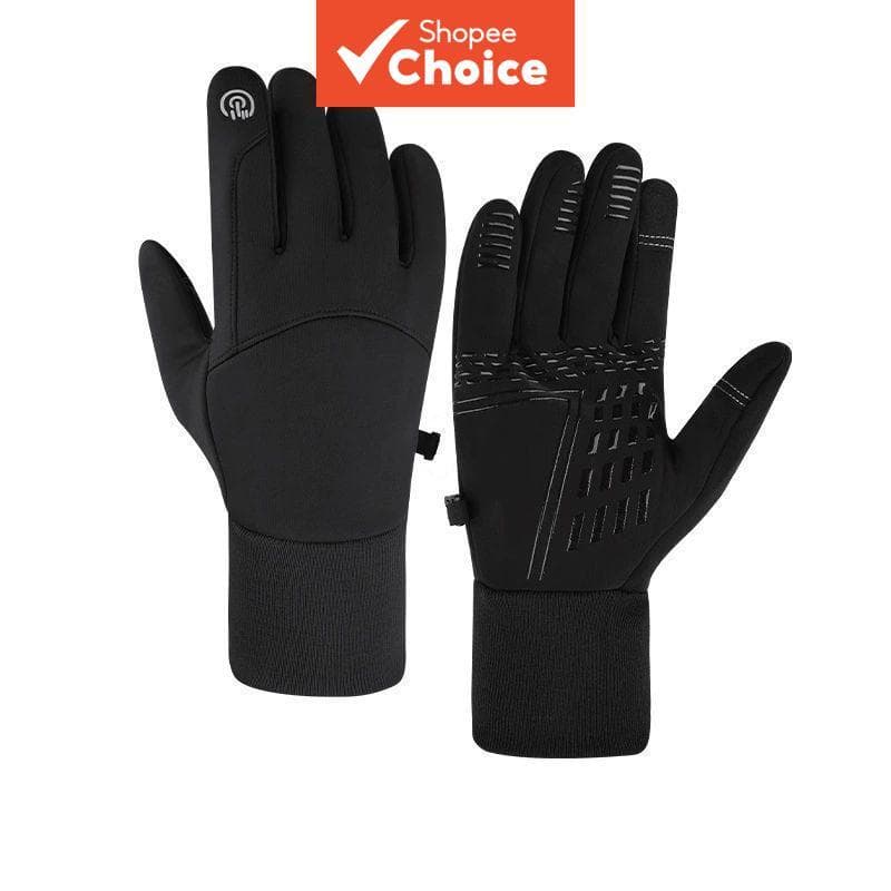 Luvas De Ciclismo De Inverno Com Tela Sensível Ao Toque Masculinas , Térmicas À Prova De Vento , Resistentes Água Para P