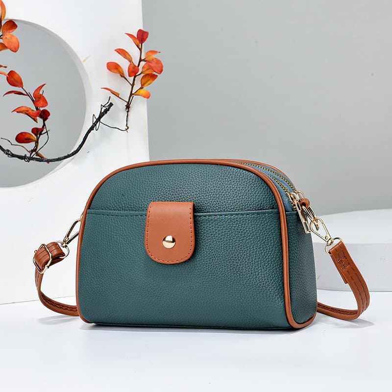 Novo estilo de um ombro saco do mensageiro feminino 2024 novo estilo couro macio diamante diário Commuter senhoras portá