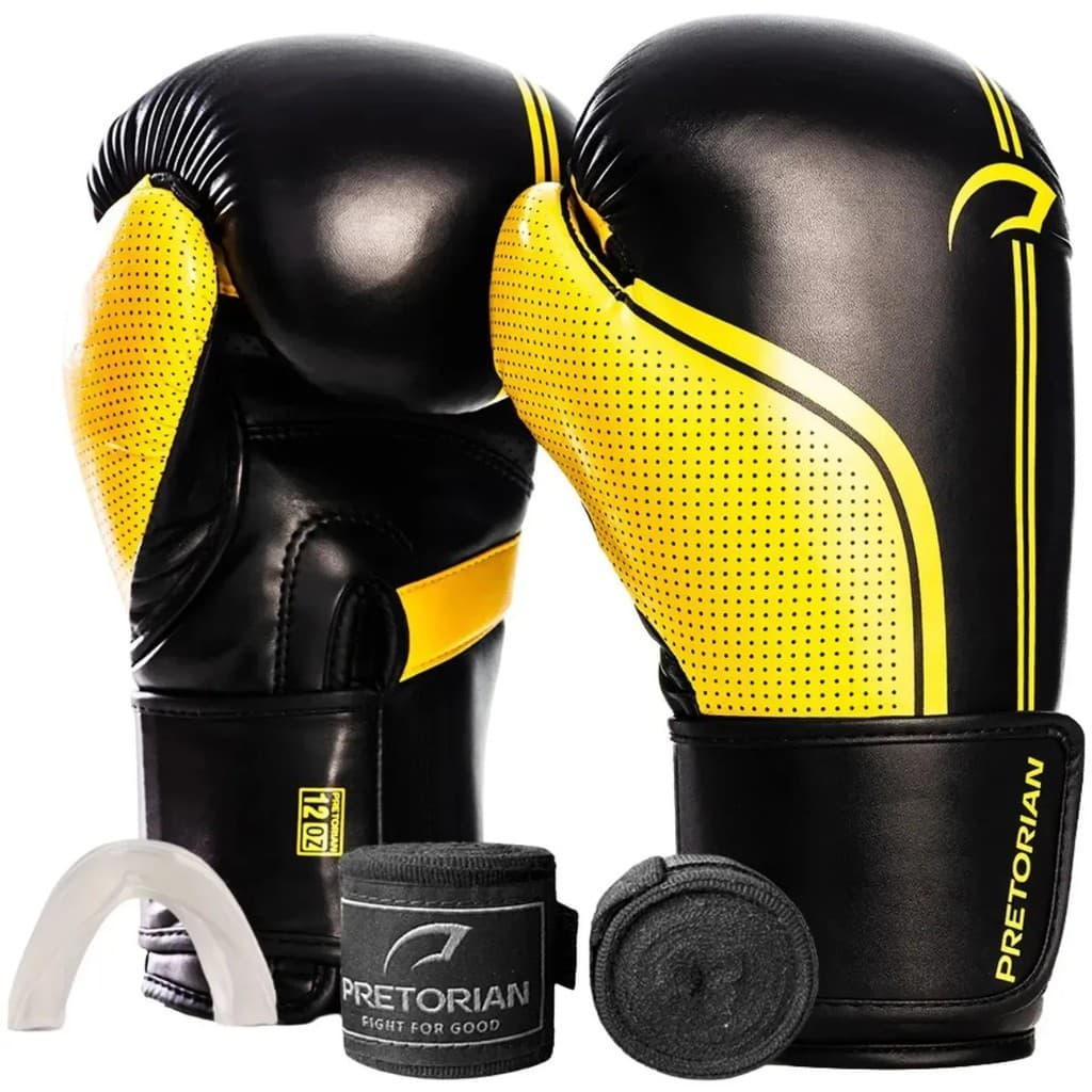 Luva De Boxe Muay Thai Fx1 Luva com bucal e bandagem Pretorian Original