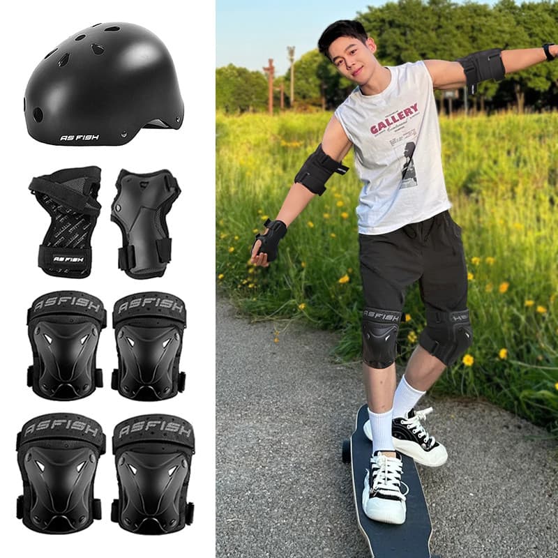 Equipamento de proteção para Skate, adulto, masculino, patins, profissional, ciclismo, joelheiras, adolescentes, inician