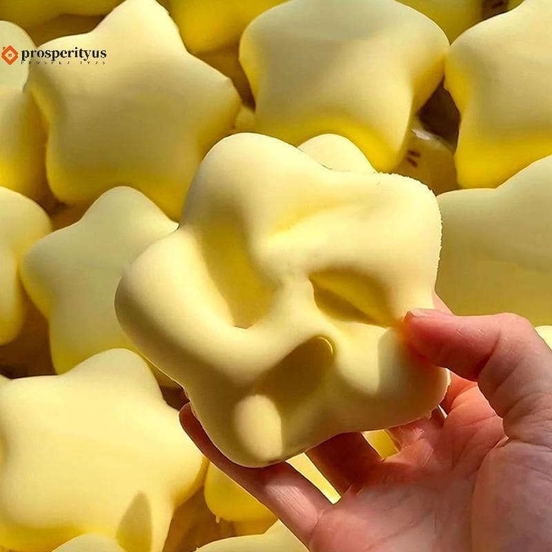 [PPTS] Squishy Star Stress Relief Toy 1Pcs Amarelo Lento Rising Soft Squeeze Fidget Para Crianças Adultos Jogo De Relaxa