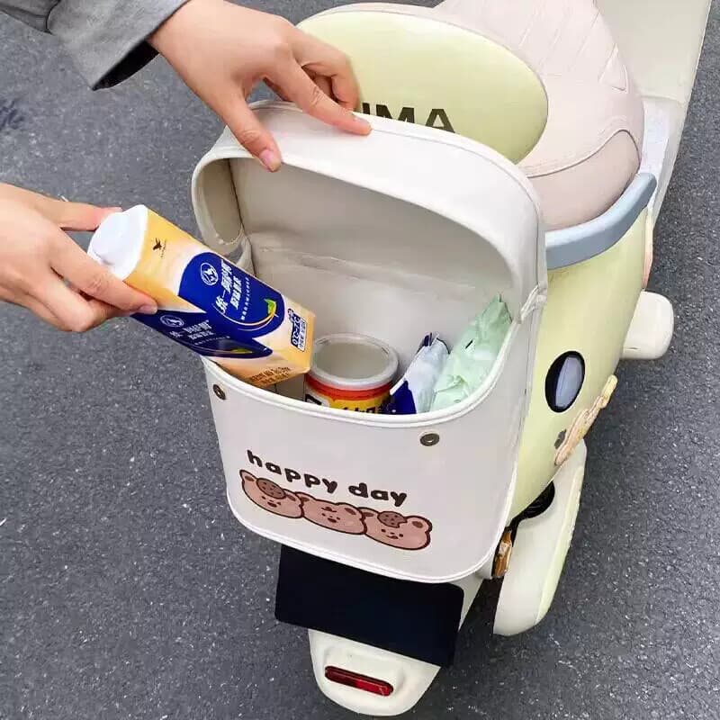 Bolsa para veículo elétrico, bolsa de armazenamento frontal e traseira, grande capacidade, porta-malas traseiro de motoc