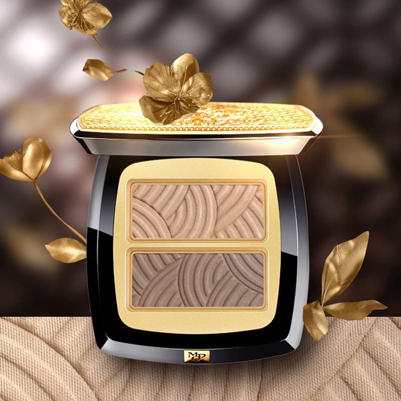 Maogeping/maogeping Ping Guangyun série duradoura de duas cores sobrancelha em pó sombra em pó feminino Natural três @