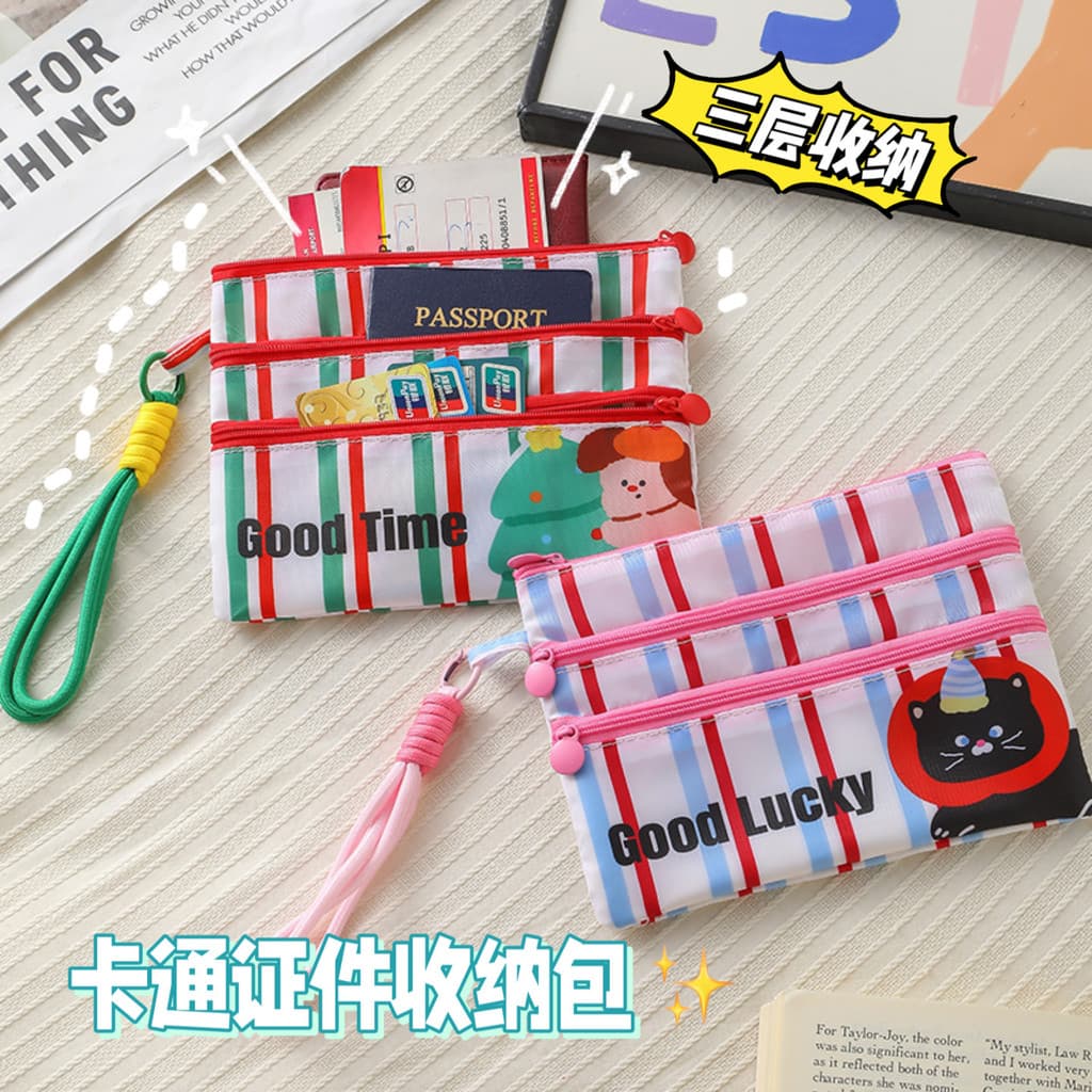 Bolsa para documentos de mão, porta-cartões, porta-passaporte de viagem, bolsa para documentos, armazenamento familiar,
