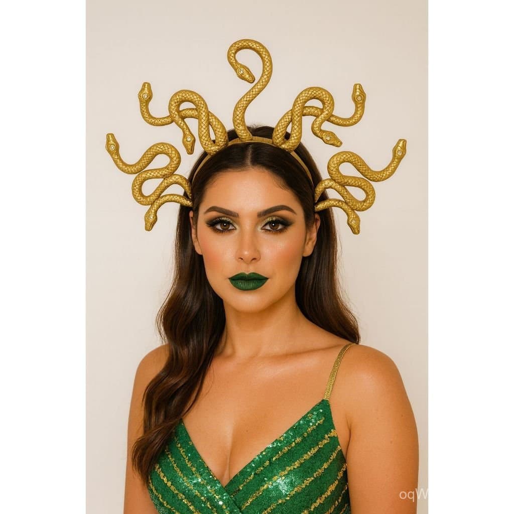 Tiara Arco Medusa Com Cobras Cleópatra Festa Fantasia Cosplay Carnaval Halloween