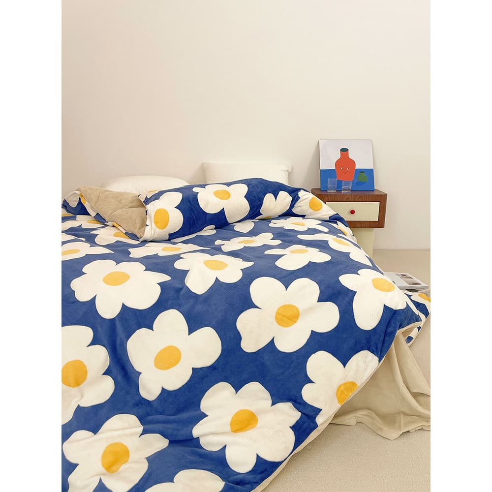 Flower Night Original Artístico Fleece Engrossado Inverno Quente