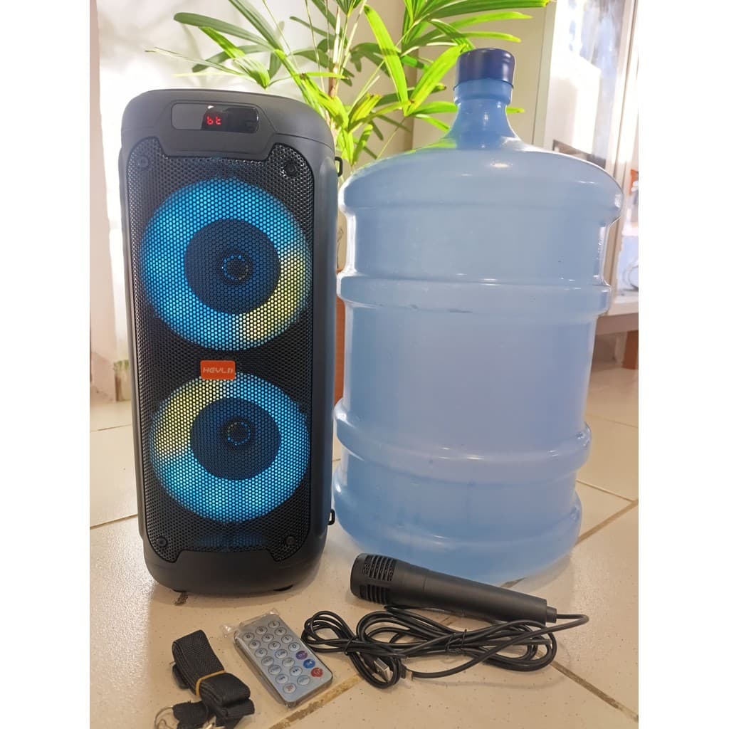 Caixa de Som Bluetooth Portátil Amplificada USB SD FM  POTENTE LEDS RGB 1266 / 1110 / 4239