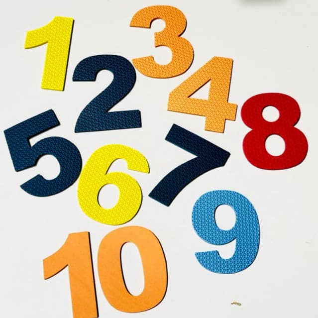 2 Kit números móvel em tatame 5mm, escola, crianças, pedágogico