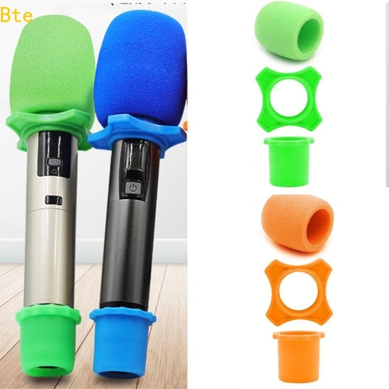 Bte 3 Unidades Microfones Espuma Grossa , Anéis Aperto , Esponjas , Capa Para Manuseio Seguro Por Música