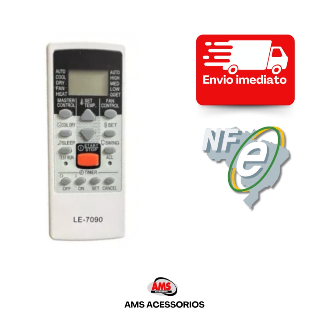 Controle Remoto Ar Condicionado Fujitsu Ar-je4 Je5 Je6
